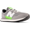 New Balance Kids 237 V1 Lace-up Sneaker(Shadow Grey/Pixel Green)