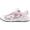 New Balance Kids’ 408 V1 Lace-up | Casual Shoes(Nb 103 White/Pink Satin)
