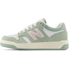 New Balance Kids 480 V1 Lace-up Sneaker(Nb 103 White/Stone Pink)