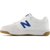 New Balance Kids 480 V1 Lace-up Sneaker(White/Blue Agate/Gum)
