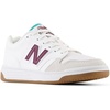 New Balance Kids 480 V1 Lace-up Sneaker(White/Nb Burgundy)