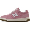 New Balance Kids 480 V1 Lace-up Sneaker(White/Pink Taffy)