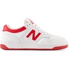 New Balance Kids 480 V1 Lace-up Sneaker(White/Team Red)