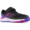New Balance Kids’ 680 V6 Hook and Loop Running Shoe(Black/Magenta Pop/Aura)