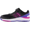 New Balance Kids’ 680 V6 Hook and Loop Running Shoe(Black/Magenta Pop/Aura)