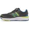 New Balance Kids’ 680 V6 Hook and Loop Running Shoe(Black/Oxygen Blue/Sulphur Yellow)
