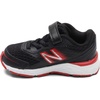 New Balance Kids’ 680 V6 Hook and Loop Running Shoe(Black/Team Red)