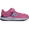 New Balance Kids’ 680 V6 Hook and Loop Running Shoe(Candy Pink/Exuberant Pink/Marine Blue)