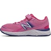 New Balance Kids’ 680 V6 Hook and Loop Running Shoe(Candy Pink/Exuberant Pink/Marine Blue)