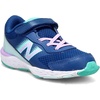 New Balance Kids’ 680 V6 Hook and Loop Running Shoe(Captain Blue/Dark Violet Glo/White Mint)
