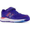 New Balance Kids’ 680 V6 Hook and Loop Running Shoe(Infinity Blue/Neo Flame/Vibrant Sky)