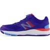 New Balance Kids’ 680 V6 Hook and Loop Running Shoe(Infinity Blue/Neo Flame/Vibrant Sky)
