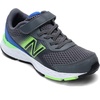 New Balance Kids’ 680 V6 Hook and Loop Running Shoe(Lead/Cobalt/Energy Lime)