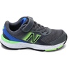 New Balance Kids’ 680 V6 Hook and Loop Running Shoe(Lead/Cobalt/Energy Lime)