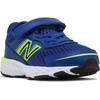 New Balance Kids’ 680 V6 Hook and Loop Running Shoe(Marine Blue/Lemon Slush/Black)