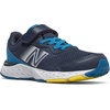 New Balance Kids’ 680 V6 Hook and Loop Running Shoe(Natural Indigo/Wave/Citra Yellow)