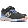New Balance Kids’ 680 V6 Hook and Loop Running Shoe(Phantom/Stellar Blue/Cloud Pink)
