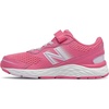 New Balance Kids’ 680 V6 Hook and Loop Running Shoe(Sporty Pink/Astral Glow)