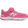 New Balance Kids’ 680 V6 Hook and Loop Running Shoe(Sporty Pink/Astral Glow)