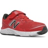 New Balance Kids’ 680 V6 Hook and Loop Running Shoe(Team Red/Black/Silver Metallic)