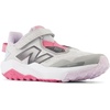 New Balance Kids’ Dynasoft Nitrel V6 Hook and Loop | Road Running Shoes(Grey Matter/Real Pink/Quarry Blue)