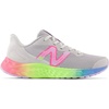 New Balance Kids Fresh Foam Arishi V4 Running Shoe (Little Kid)(Light Aluminum/Cyber Lilac/Neon Pink)