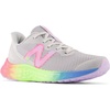 New Balance Kids Fresh Foam Arishi V4 Running Shoe (Little Kid)(Light Aluminum/Cyber Lilac/Neon Pink)