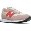 New Balance Kid’s Kids 237 Bungee Lace Sneaker | Casual Shoes(Oyster Pink/Mars Red)