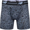 New Balance Men’s 6″ Performance No Fly Boxer Brief Underwear (4 Pack)(Black/Azure Print/Black/Hi-lite Print)