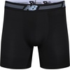 New Balance Men’s 6″ Performance No Fly Boxer Brief Underwear (4 Pack)(Black/Azure Print/Black/Hi-lite Print)