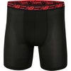 New Balance Men’s Mesh Jersey Performance Wicking No Fly Boxer Briefs Underwear (4 Pack)(Black/Black/Magnet/Team Red)