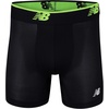 New Balance Men’s Mesh Jersey Performance Wicking No Fly Boxer Briefs Underwear (4 Pack)(Black(st)/Steel/Pigment(rg)/Black(rg))