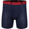 New Balance Men’s Mesh Jersey Performance Wicking No Fly Boxer Briefs Underwear (4 Pack)(Navy/Black/Team Red/Navy)