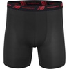 New Balance Men’s Mesh Jersey Performance Wicking No Fly Boxer Briefs Underwear (4 Pack)(Navy/Black/Team Red/Navy)