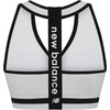 New Balance Seamless Wirefree V-Neck, T-Back Racer Sports Bra with Allover Texture(Munsell White)
