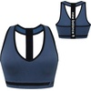 New Balance Seamless Wirefree V-Neck, T-Back Racer Sports Bra with Allover Texture(Munsell White)