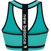 New Balance Seamless Wirefree V-Neck, T-Back Racer Sports Bra with Allover Texture(Reef)