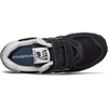 New Balance Unisex-Child 574 V1 Evergreen Hook and Loop Sneaker(Black/Grey)