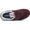 New Balance Unisex-Child 574 V1 Evergreen Hook and Loop Sneaker(Burgundy/Grey)