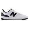 New Balance Unisex-Child Bb80 V1 Lace-up Sneaker(White/Black)