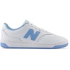 New Balance Unisex-Child Bb80 V1 Lace-up Sneaker(White/Blue Haze)