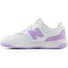 New Balance Unisex-Child Bb80 V1 Lace-up Sneaker(White/Lilac Glo)