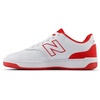New Balance Unisex-Child Bb80 V1 Lace-up Sneaker(White/True Red)