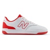 New Balance Unisex-Child Bb80 V1 Lace-up Sneaker(White/True Red)