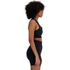 New Balance Women’s Nb Sleek Medium Support Pocket Zip Front Bra(Black)
