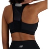 New Balance Women’s Nb Sleek Medium Support Pocket Zip Front Bra(Black)