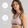 New Balance Womens Seamless, Racerback Sports Bra with Allover Texture and Engineered Breathability(Hi-lite)