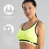 New Balance Womens Seamless, Racerback Sports Bra with Allover Texture and Engineered Breathability(Hi-lite)