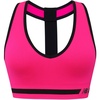 New Balance Seamless Wirefree V-Neck, T-Back Racer Sports Bra with Allover Texture(Alpha Pink)
