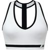 New Balance Seamless Wirefree V-Neck, T-Back Racer Sports Bra with Allover Texture(Munsell White)